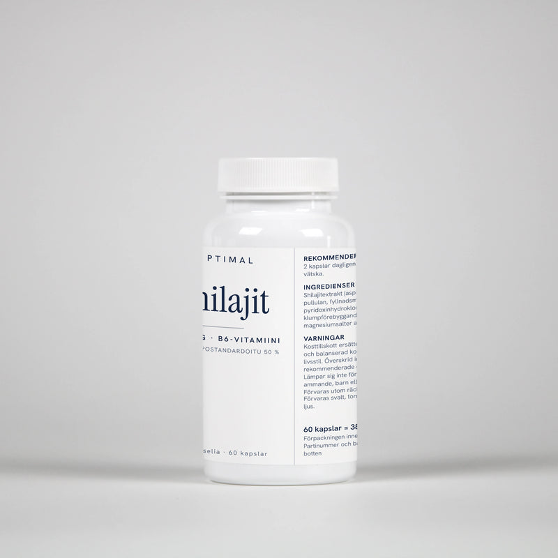 Shilajit + B6 Vitamiini - 60 kapselia