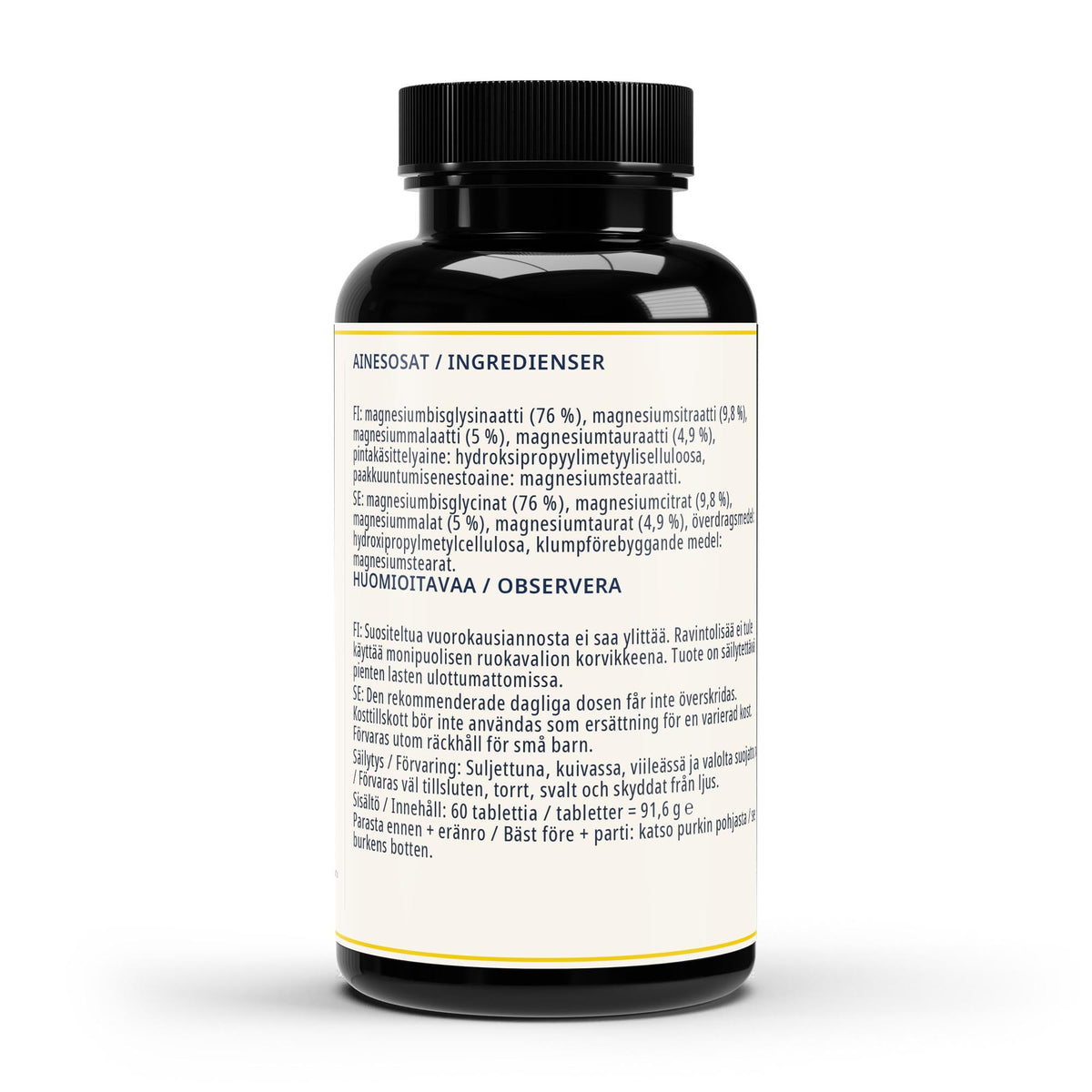OPTIMAL magnesium, ainesosat