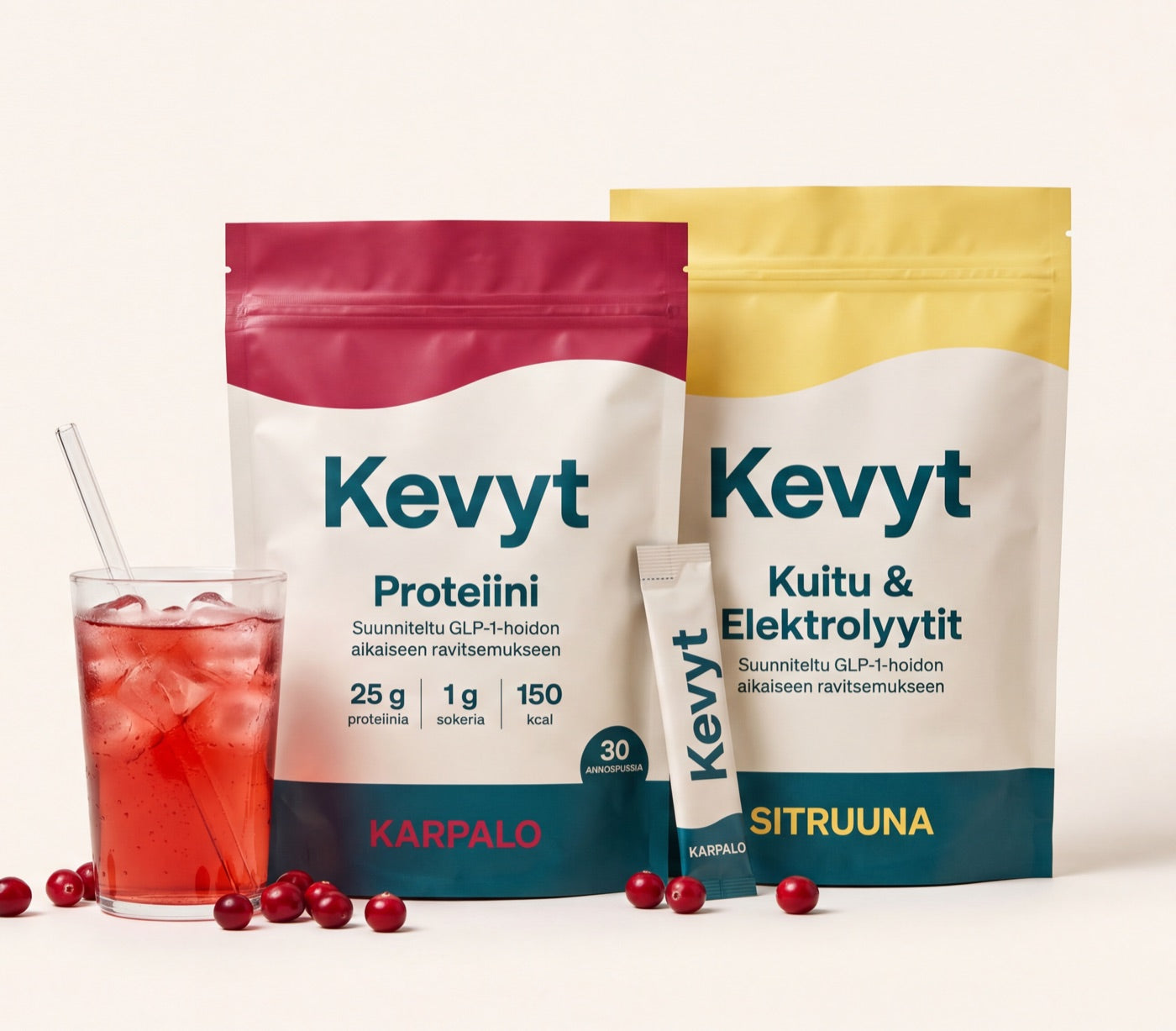 Kevyt Proteiini ja Kuitu & Elektrolyytit tuotteet